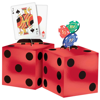 Casino Dice Poker Table Centrepiece Kit (Pk 4)