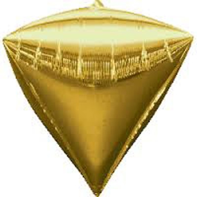Metallic Gold Foil Diamondz Balloon (40cm x 43cm) Pk 1