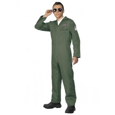 Adult Male Green Aviator Costume (Large, 42-44") Pk 1