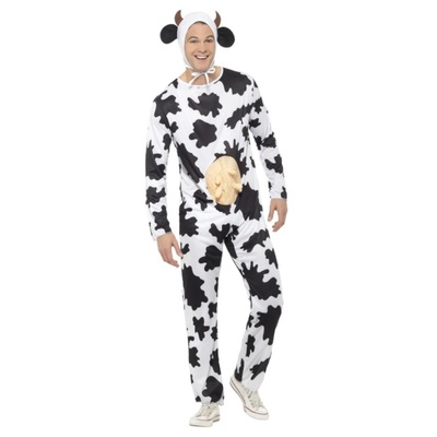 Adult Cow One Piece Suit Costume with Udder (One Size)