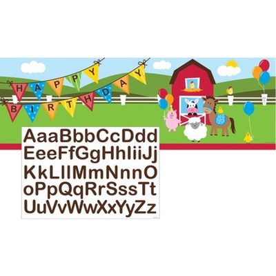 Giant Customisable Farmhouse Fun Party Banner (152 x 50.8cm) Pk 1