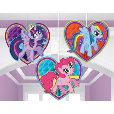 My Little Pony Hanging Honeycomb Decorations (Pk 3)