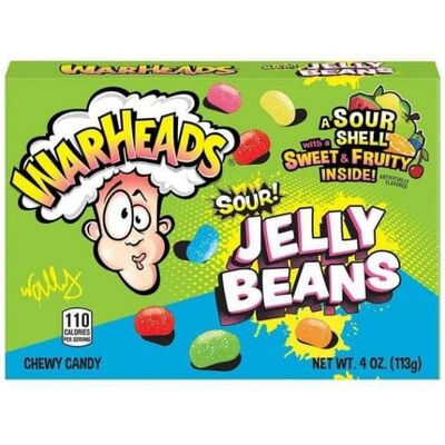 Warheads Sour Jelly Beans Theatre Box 113g (Pk 1)