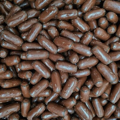 Darrell Lea Milk Chocolate Liquorice Bullets 875g | Chocolate Coated Black Liquorice Lollies