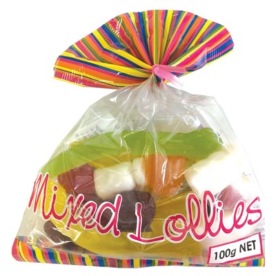 Mixed Lollies Flare Bag (100g) Pk 1