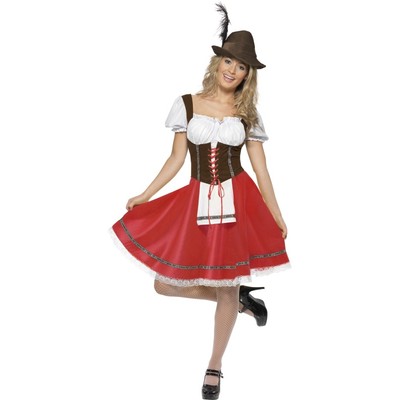 Women's Oktoberfest Bavarian Wench Costume (Large, 16-18) Pk 1