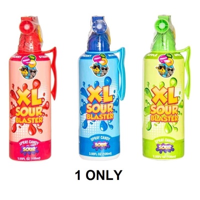 Assorted XL Sour Blaster Spray Candy 105ml (Pk 1)