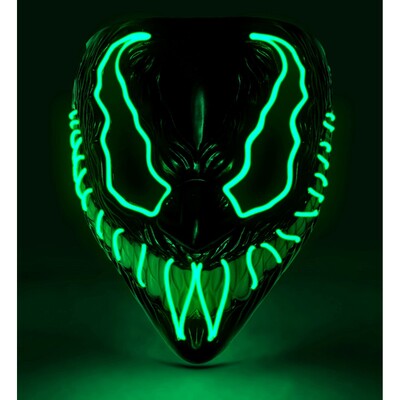 Light Up Green Venom Full Face Halloween Mask