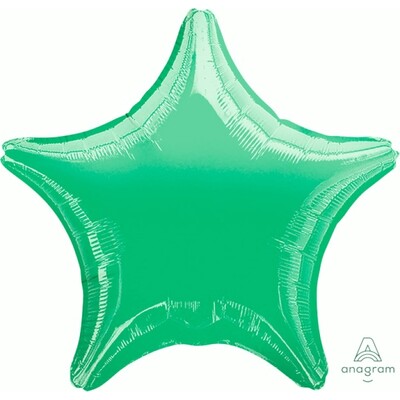 Metallic Green Star 19in. Standard Foil Balloon Pk 1