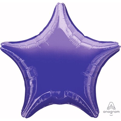 Metallic Purple Star 19in. Standard Foil Balloon Pk 1