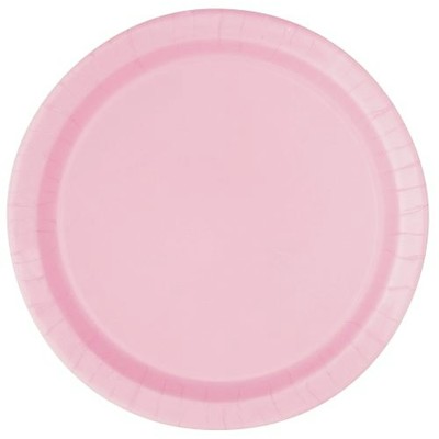 Lovely Light Pink 9in. Paper Plates Pk 16