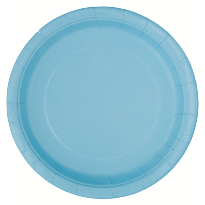 Powder Baby Light Blue 7in Paper Plates Pk 8