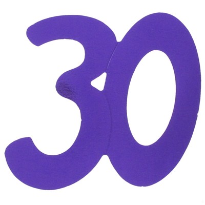Cutout Small Foil 30 Purple Pk1 