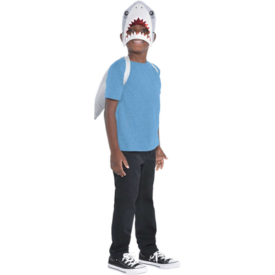 Child Shark Mask & Fin Costume Accessory Kit (One Size)