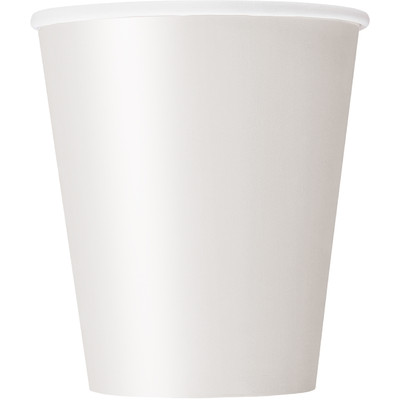 White 9oz Cups Pk 8 
