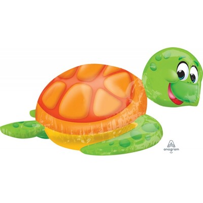  Silly Sea Turtle Foil Supershape Balloon 78x50cm Pk 1 (1 BALLOON ONLY)