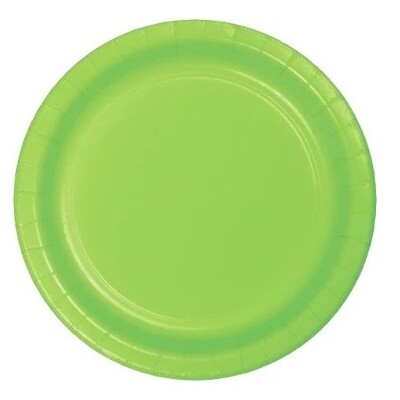 Lime Green Paper Lunch Plates 9in 22cm Pk 8 NPC