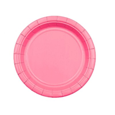 Bright Pink Paper Lunch Plates 9in 22cm Pk 8 NPC