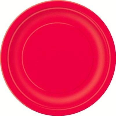 Ruby Red 9in. Paper Plates Pk 16