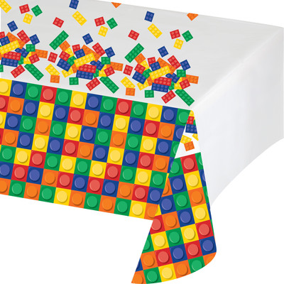 Block Party Plastic Tablecover (137cmx259cm) Pk 1