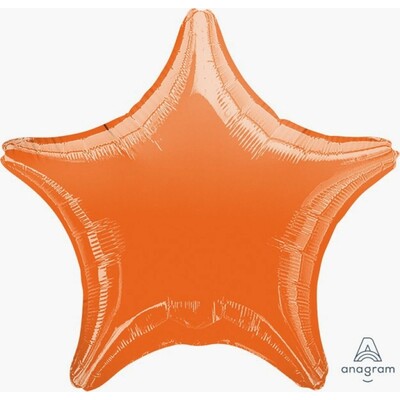 Metallic Orange Star 19in. Standard Foil Balloon Pk 1