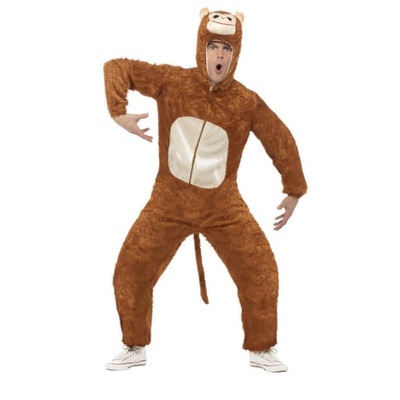 Adult Monkey One Piece Suit Costume (Medium, 38-40in) Pk 1