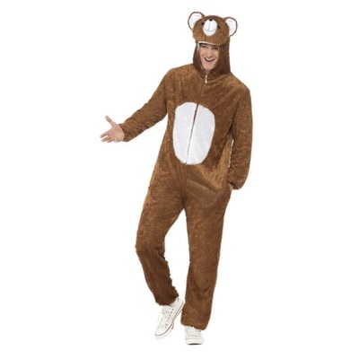 Adult Bear One Piece Jumpsuit Costume (Medium)