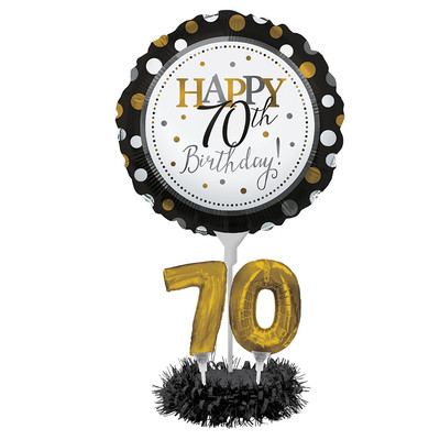 DIY 70th Birthday Balloon Centrepiece Decoration Kit Pk 1 (AIR INFLATION ONLY)