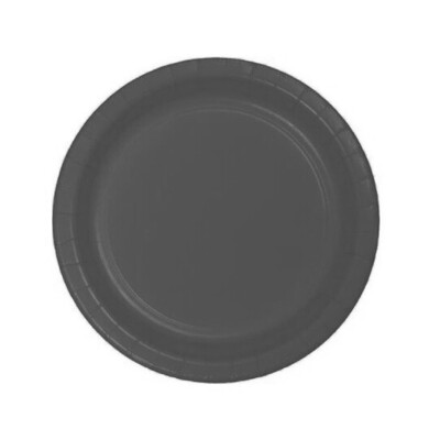 Black Paper Lunch Plates 9in 22cm Pk 8 NPC