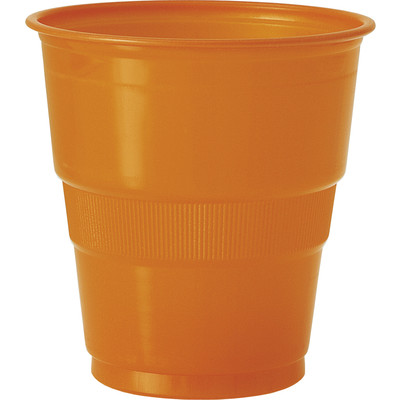 Orange Plastic Cups (9oz-270ml) Pk 12 