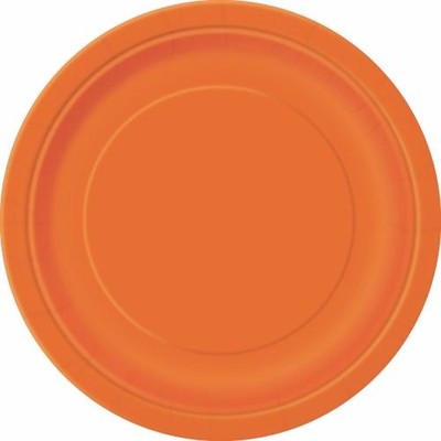Pumpkin Orange 9in. Paper Plates Pk 16