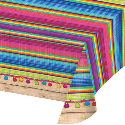 Serape Mexican Plastic Tablecover (137cm x 259cm) Pk 1