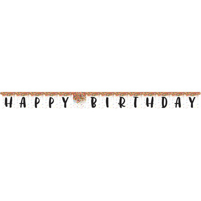 Sprinkles Design Happy Birthday Jointed Banner (3m) Pk 1
