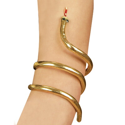 Gold Snake Armband Egyptian Costume Arm Cuff Accessory