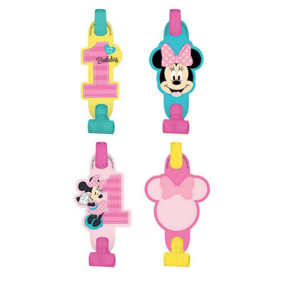 Minnie Mouse 1st Birthday Blowouts Pk 8