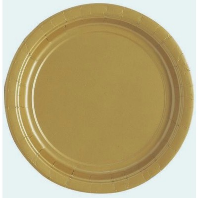 Metallic Gold 7in. Paper Plates Pk 20