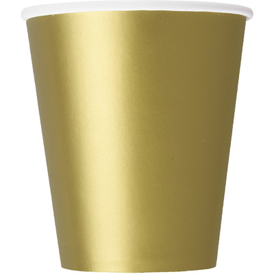 Gold 9oz Cups Pk 8 