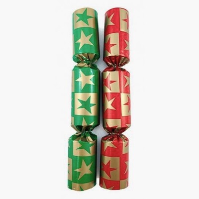 Christmas Red, Green & Gold Stars Paper Bon Bons (8in.) Pk 100