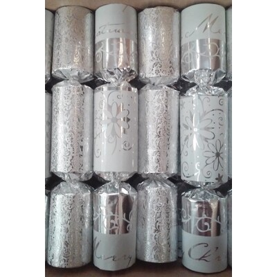 Assorted Silver & White Design Foil Bon Bons (10in.) Pk 50