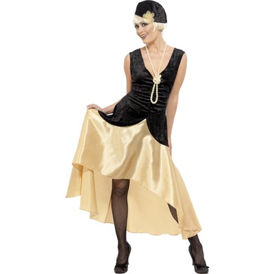 1920s Gatsby Girl Dress with Accessories Adult Costume (Size Large / 16-18) 