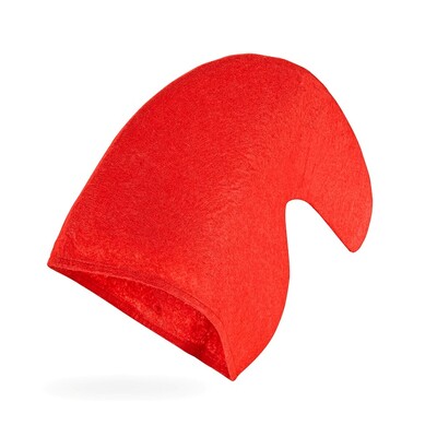 Red Felt Fantasy Gnome Hat Adult Christmas Elf Costume Accessory