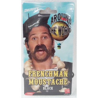 Frenchman Black Moustache Pk 1 (Moustache Only)