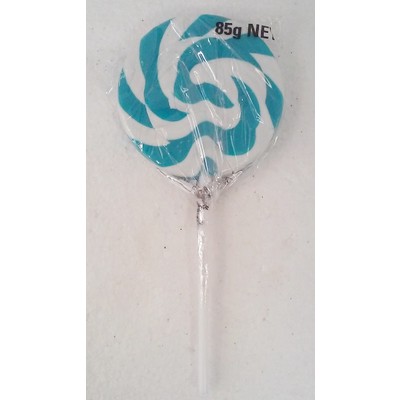 Mega Pop Blue Swirl Lollipop (85g) Pk 24
