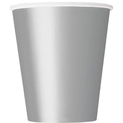Silver 9oz. Paper Cups Pk 14