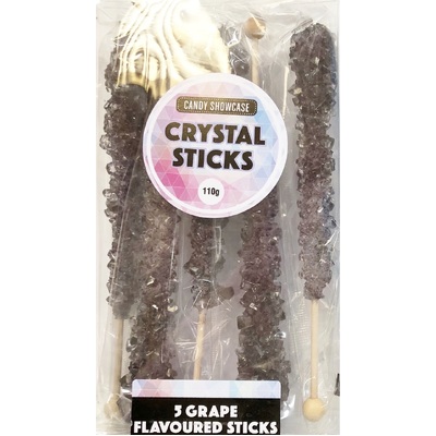 Purple Grape Flavour Sugar Crystal Sticks 110g (5 Pieces)