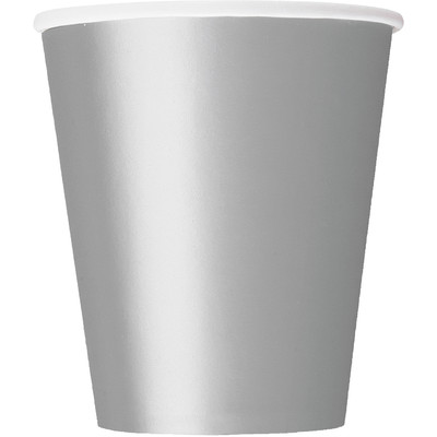 Silver 9oz Cups Pk 8 