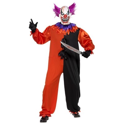 Halloween Adult Bo Bo the Scary Clown Costume (XL, 46-48)