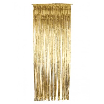 Gold Shimmer Tinsel Foil Curtain (91cm x 244cm) Pk 1