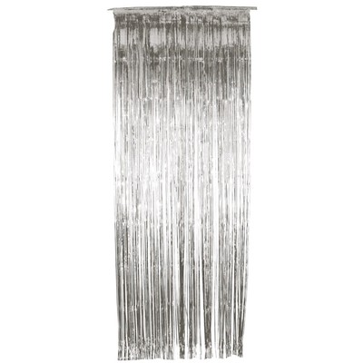 Silver Shimmer Tinsel Foil Curtain (91cm x 244cm) Pk 1