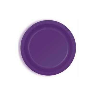 Purple Plastic Plates (178mm) Pk 12